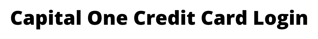 Capital One Credit Card Login